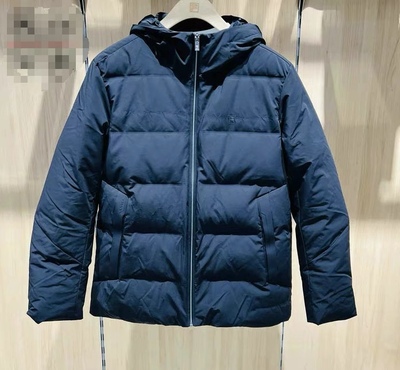 男装短款保暖连帽鸭绒羽绒服