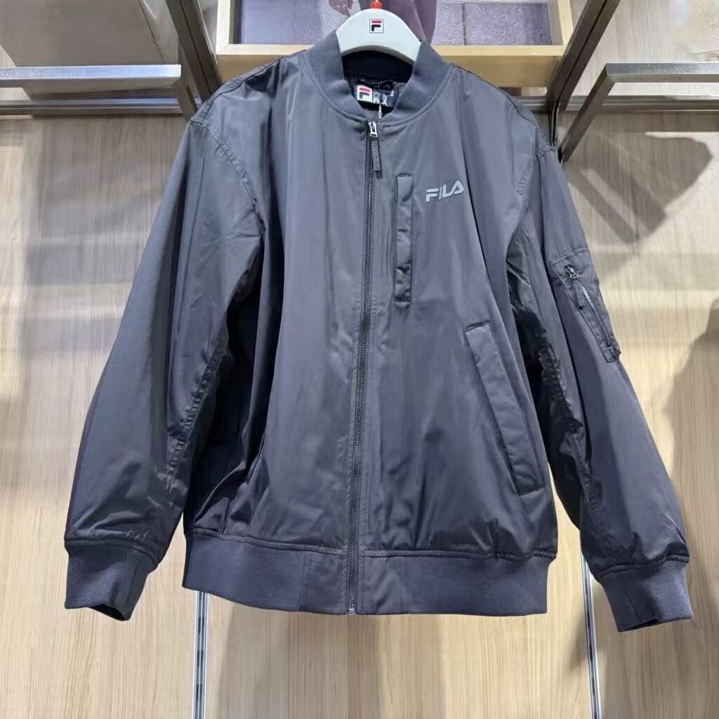 复古运动宽松棒球领保暖棉服