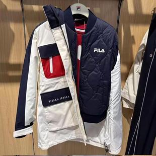 棉服外套F11W449702 运动两件套连帽工装 FILA斐乐2025年冬新款 女装