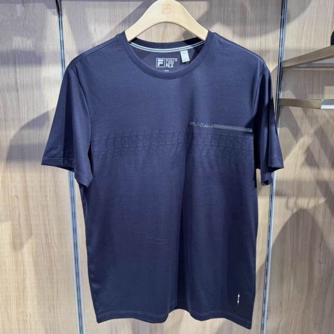 斐乐Fila正品25夏秋款男装运动圆领基础针织短袖T恤衫F11M533102F