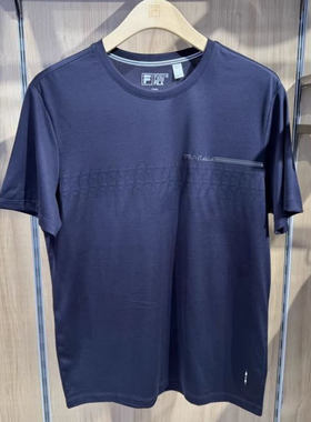 斐乐Fila正品25夏秋款男装运动圆领基础针织短袖T恤衫F11M533102F