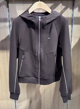 FILA斐乐2025年冬季新款女子宽松休闲运动针织连帽外套F11W543503