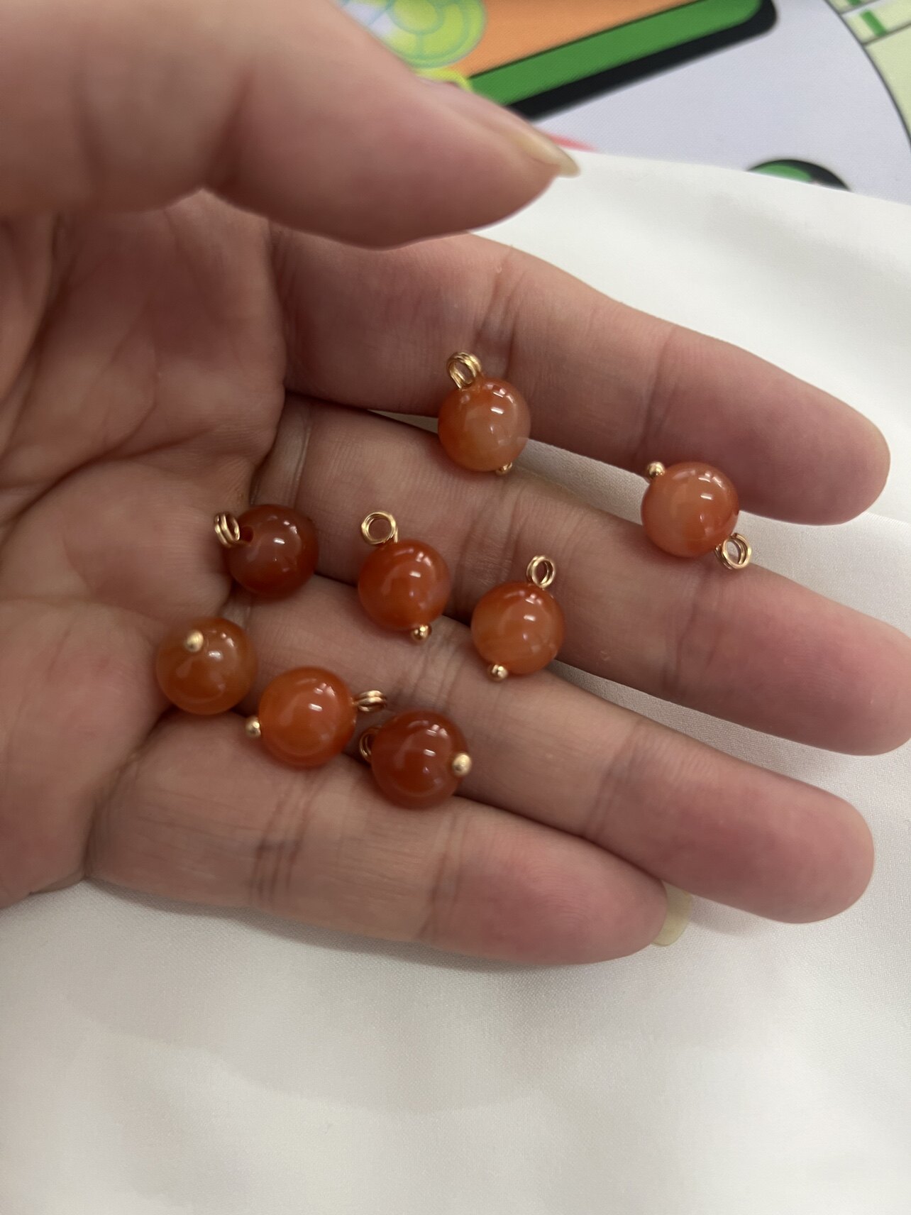 새로운 중국 스타일 HANFU 당나라 정장 단추 숙녀 CHEONGSAM 모조 옥 유약 작은 단추 고대 스타일 장식 단추 의류 액세서리