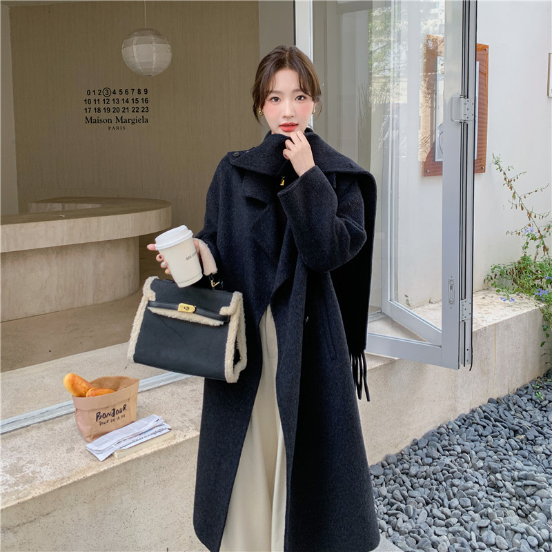 现货2025冬款128-Y2428-P305-K448可拆围巾西装领双面呢70毛，女装毛呢外套，浙宝128（原290）