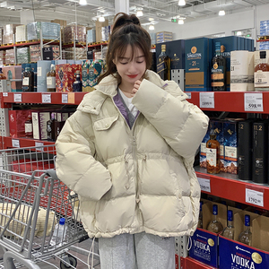 现货2025冬季1104-P275-K398撞色拼接连帽羽绒服90绒图片