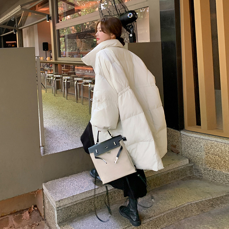 现货2025冬季1106-P320-K478长款宽松加厚羽绒服90绒,女装羽绒服,浙宝128（原290）