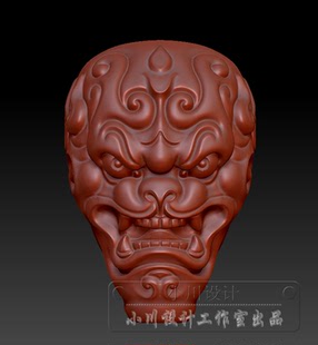 兽面三通2020款三维立体图 精品加工图纸 STL源文件 精雕小川设计