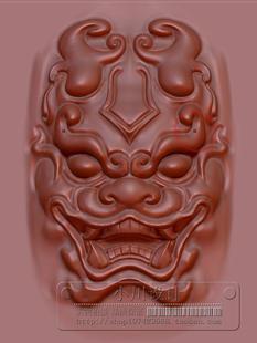 兽面浮雕图 瑞兽 精品另类加工图纸STL源文件 精雕小川设计