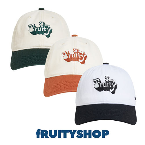 fRUITYSHOP |  拼色棒球帽 帆布休闲帽街头休闲帽檐可弯