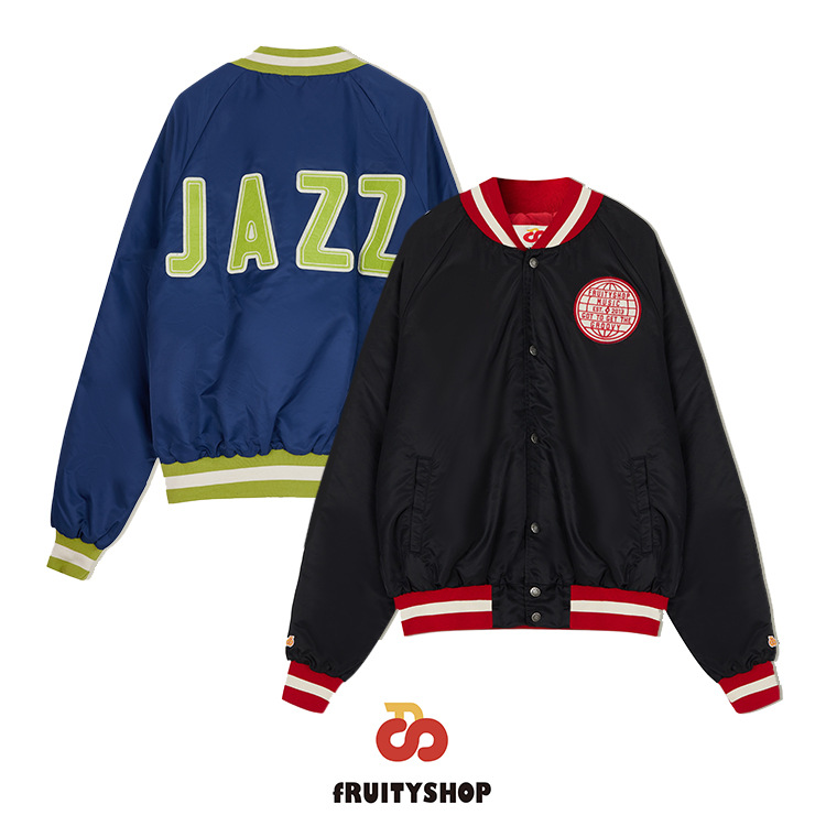 原创立领春秋冬宽松潮流棒球服