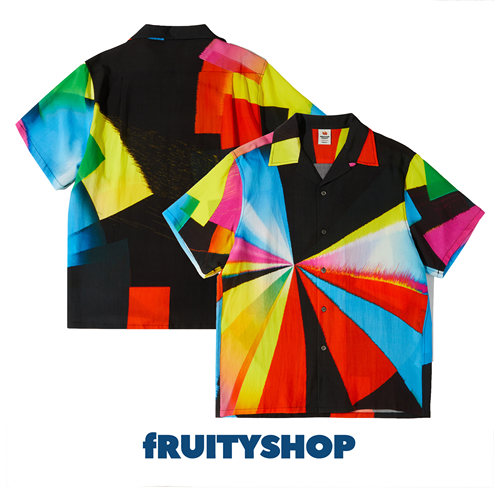 fRUITYSHOP｜LST联名夏威夷衬衫 摩登天空新款设计感潮酷短袖情侣