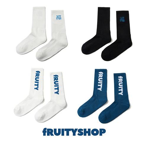 fRUITYSHOP | logo提花刺绣袜子套装 纯棉 时尚百搭休闲运动袜子