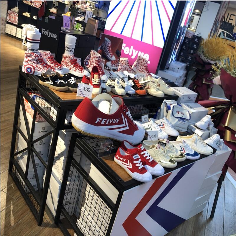 高低桌子展示中岛促销流水台服装店货架铁艺落地式摆台稳固承重好