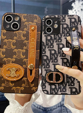 适用OPPOreno10Pro手机壳reno9腕带reno8手带reno7se支架reno6皮质reno5时尚reno4se轻奢reno3创意reno2欧美