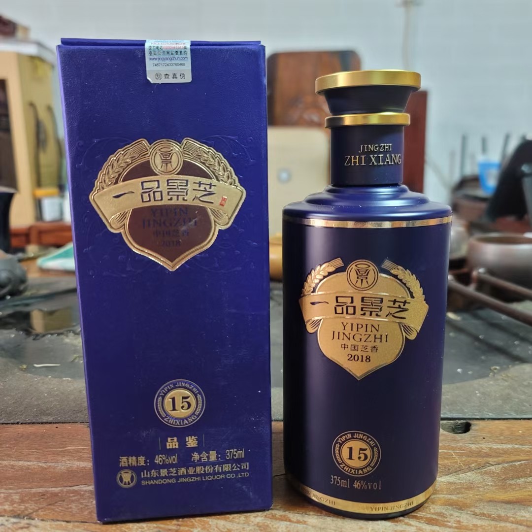 一品景芝芝香15年品鉴53度375ml*6瓶芝麻香型白酒简装小盒子