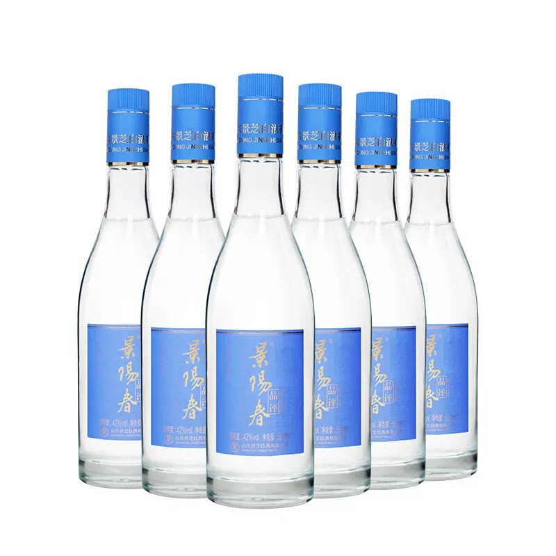 景芝景阳春品评42度500ml*6瓶浓香型白酒纯粮整箱节日礼品