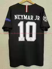 18-19 PSG Away Short-Sleeve Soccer Jersey Black - No. 10 Neymar, No. 7 Mbappe, No. 9 Cavani
