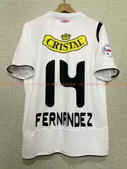 06-07 Colo-Colo Home Short-Sleeved Jersey No. 14 Fernandez Football Uniform White Top