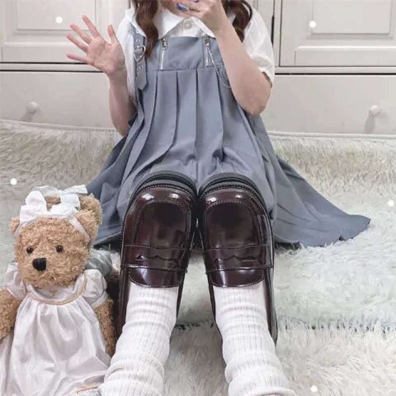 日系制服鞋学院风结小皮鞋洛丽塔