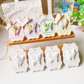 香薰石膏蝴蝶花朵挂牌挂件手工diy创意涂鸦彩绘公司活动团建礼品