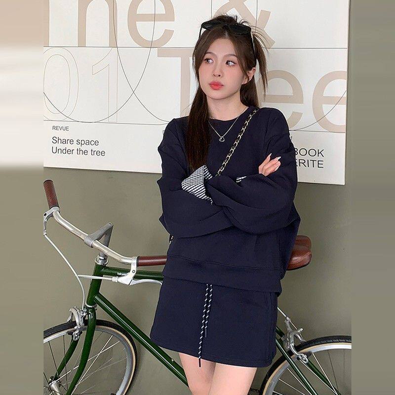 小个子休闲运动套装连衣裙子女装2026早初秋季新款入秋穿搭一整套