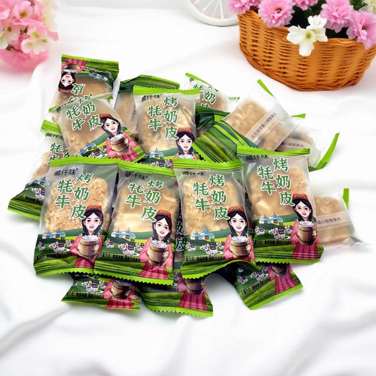 牦牛烤奶皮藏仟味西藏特产干酪蛋糕儿童休闲小吃即食零食复合麦片