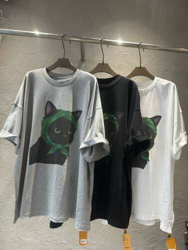欧洲站2026年新款春季宽松上衣设计感t恤女减龄洋气时尚大码