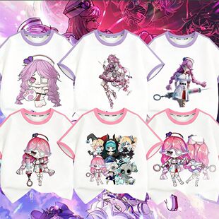 儿童圆领上衣潮 儿童中大童夏装 蛋仔哑女周边纯棉女童短袖 T恤夏季