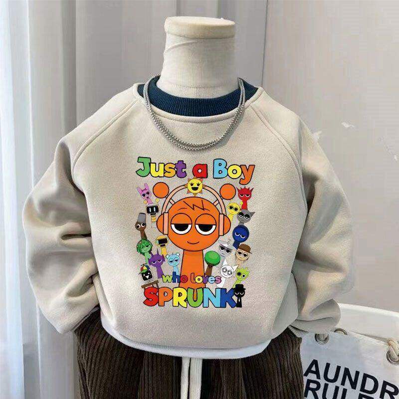 节奏盒子男女童新款薄款卫衣拼接韩版中大童帅气潮流百搭长袖上衣