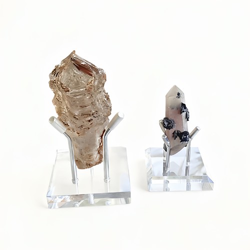 金属支架配亚克力水晶球底座晶体矿物原石展示架矿标本有机玻璃