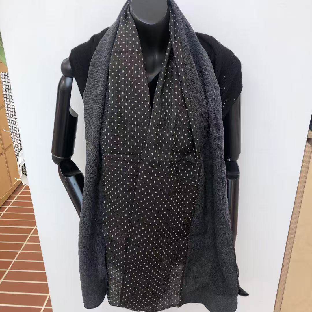 围巾wing 东大门代购秋新款 时尚波点拼接围脖9