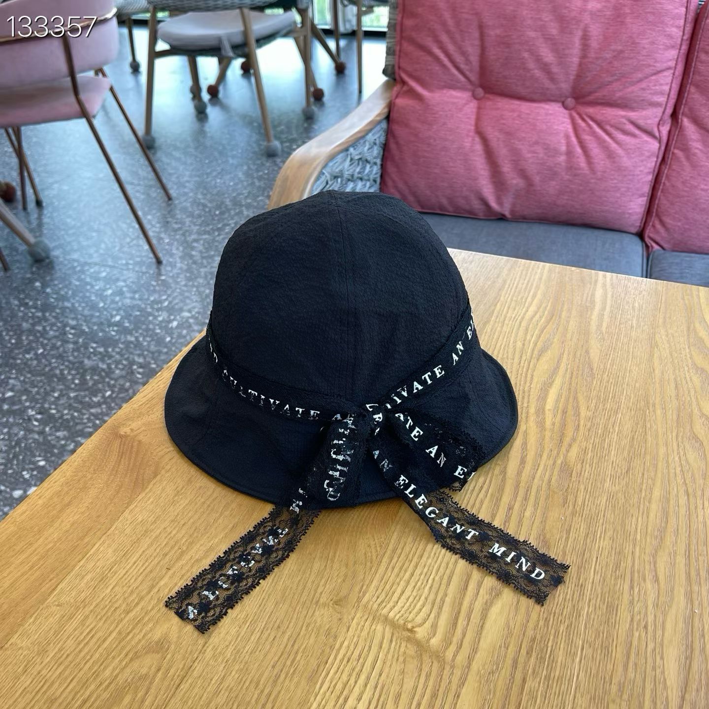 渔夫帽 春Lovelyhat东大门代购 洋气 英文丝带 均码女帽4