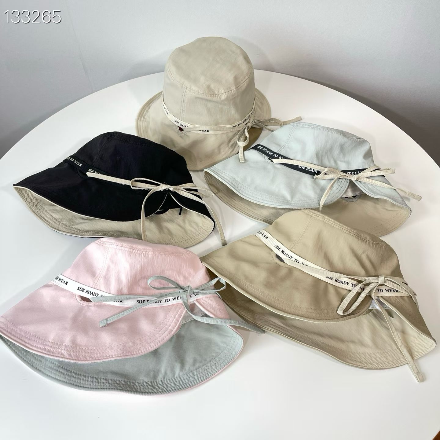 渔夫帽 春Lovelyhat东大门代购 洋气英文丝带 防风绳 女女帽4