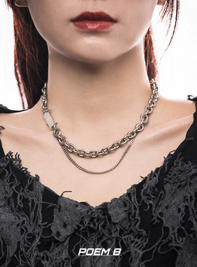 无性别白色竹节项链手链新中式风