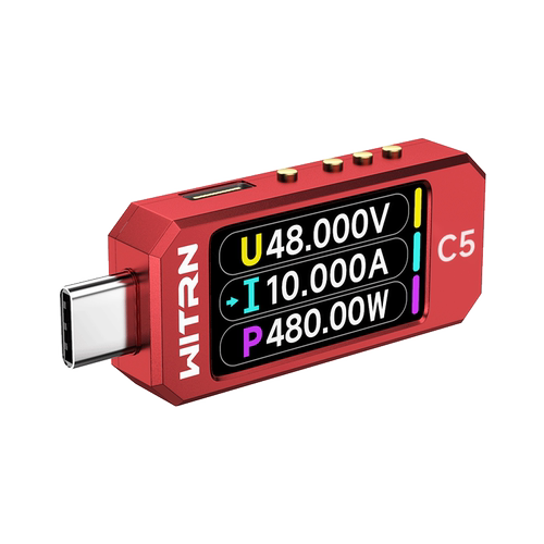 WITRN维简C5检测仪USB电压电流表测试仪PD3.1诱骗EPR老化激活48V