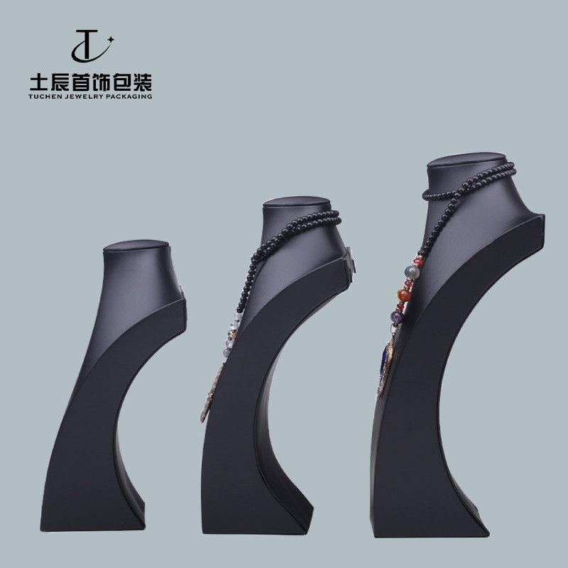 검은 닦았 입체 목 보석 옥 소품 보석 랙 보석 랙 매달려 목걸이 펜던트 전시회 F22 기업