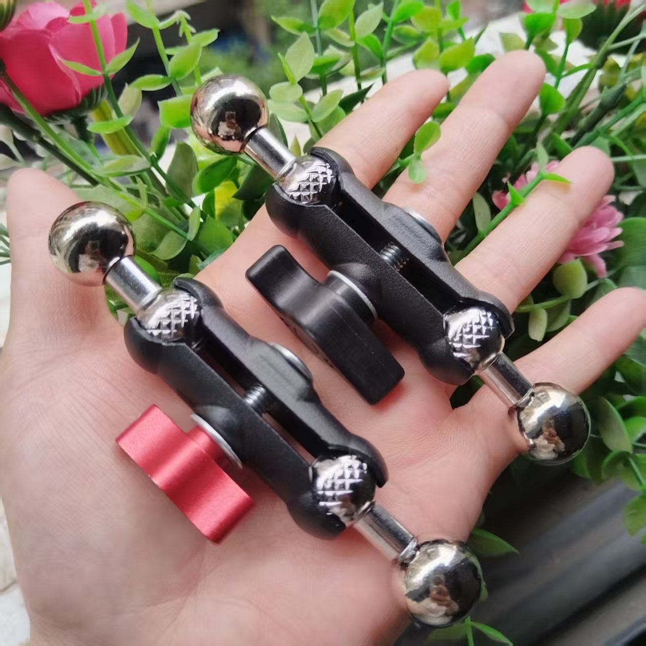 魔术手臂怪手万向小云台监视器支架兔笼快装板外接补光灯拓展配件