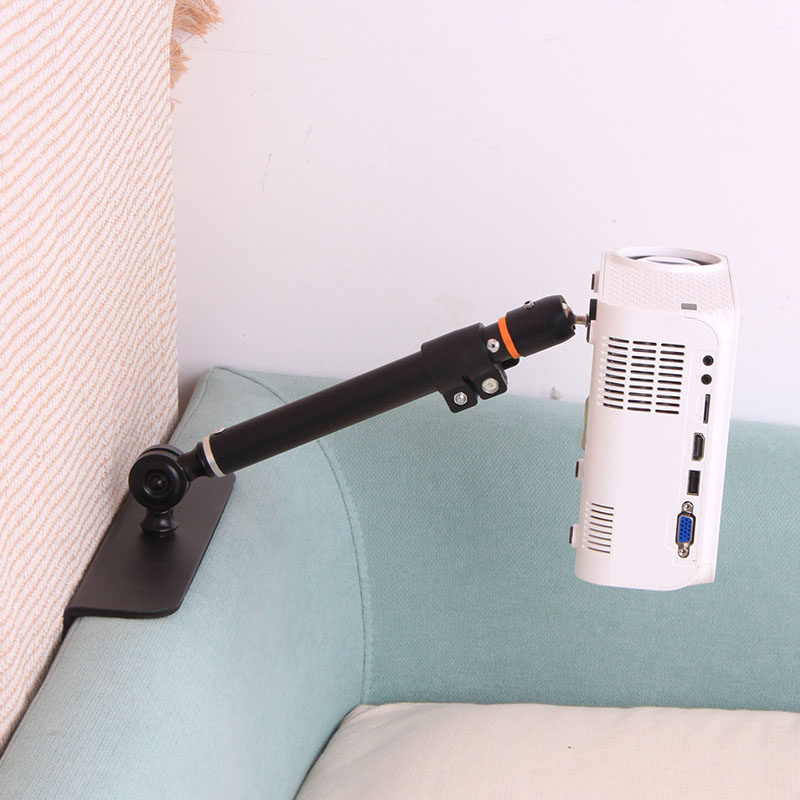 床头投影仪支架免打孔免夹家用卧室沙发靠墙隐藏式投天花板适用于极米坚果小米当贝投影万向旋转投影架子