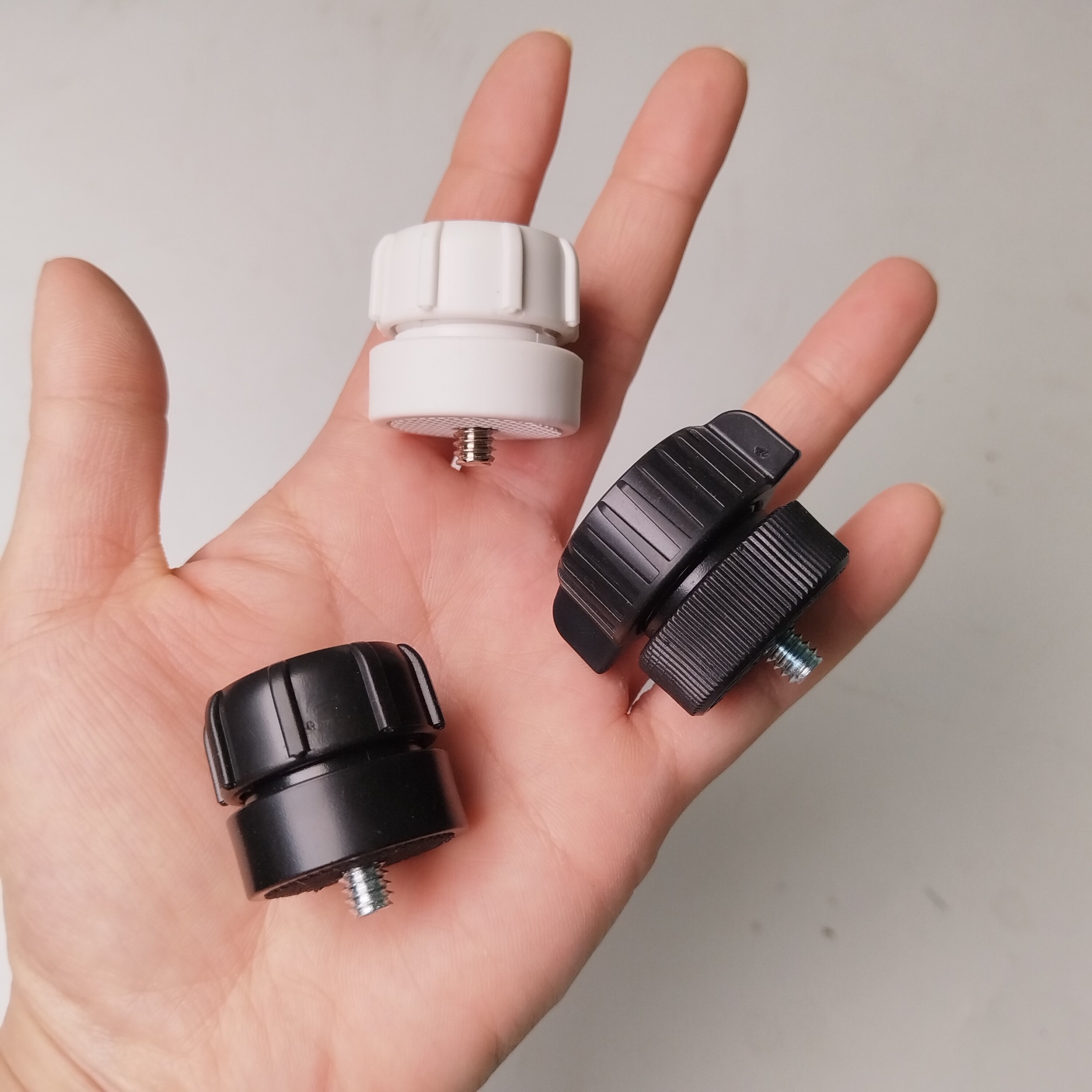 手机支架配件散热器配件17mm转接头万向轮1/4长云台转接头