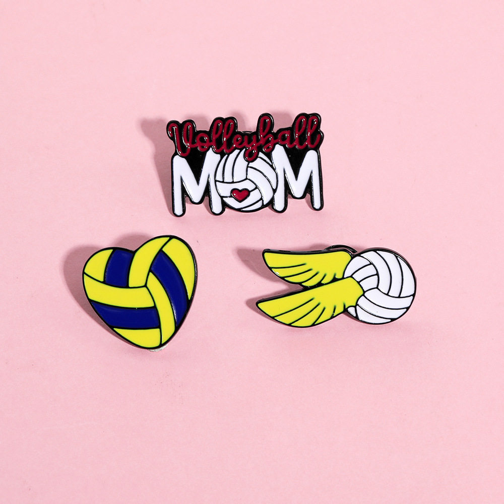 创意个性排球胸针卡通体育运动纪念品金属徽章包包衣服装饰品配饰
