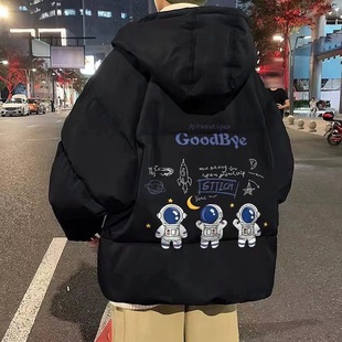 2026秋冬新款羽绒棉服加厚保暖重磅连帽宇航员联名棉衣宽松超大码