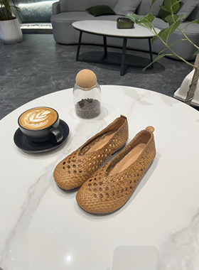 Le' Murmure 手工编织T字带玛丽珍凉鞋 多色复古罗马风外穿拖鞋