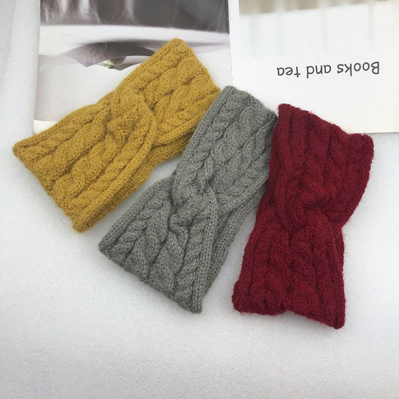 温暖毛线发带女网红复古宽边交叉麻花针织少女发箍时尚气质头套潮,饰品/流行首饰/时尚饰品新,发饰,淘宝优惠券,粉丝福利购,淘宝优惠卷