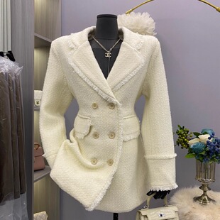 连衣裙 西装 韩国东大门秋冬时尚 小香风气质收腰高级感西服外套女装