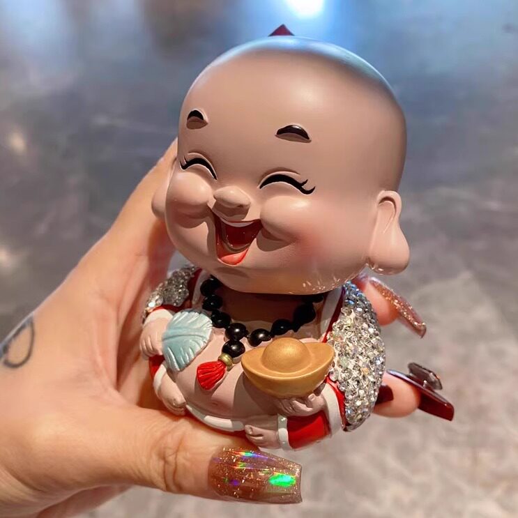 摇头公仔精致礼物汽车载摆件笑佛