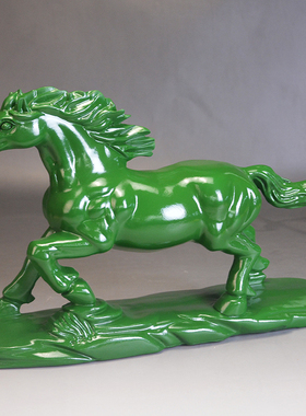 木雕马摆件实木生肖马到成功绿色家居书房办公桌面装饰木头工艺品