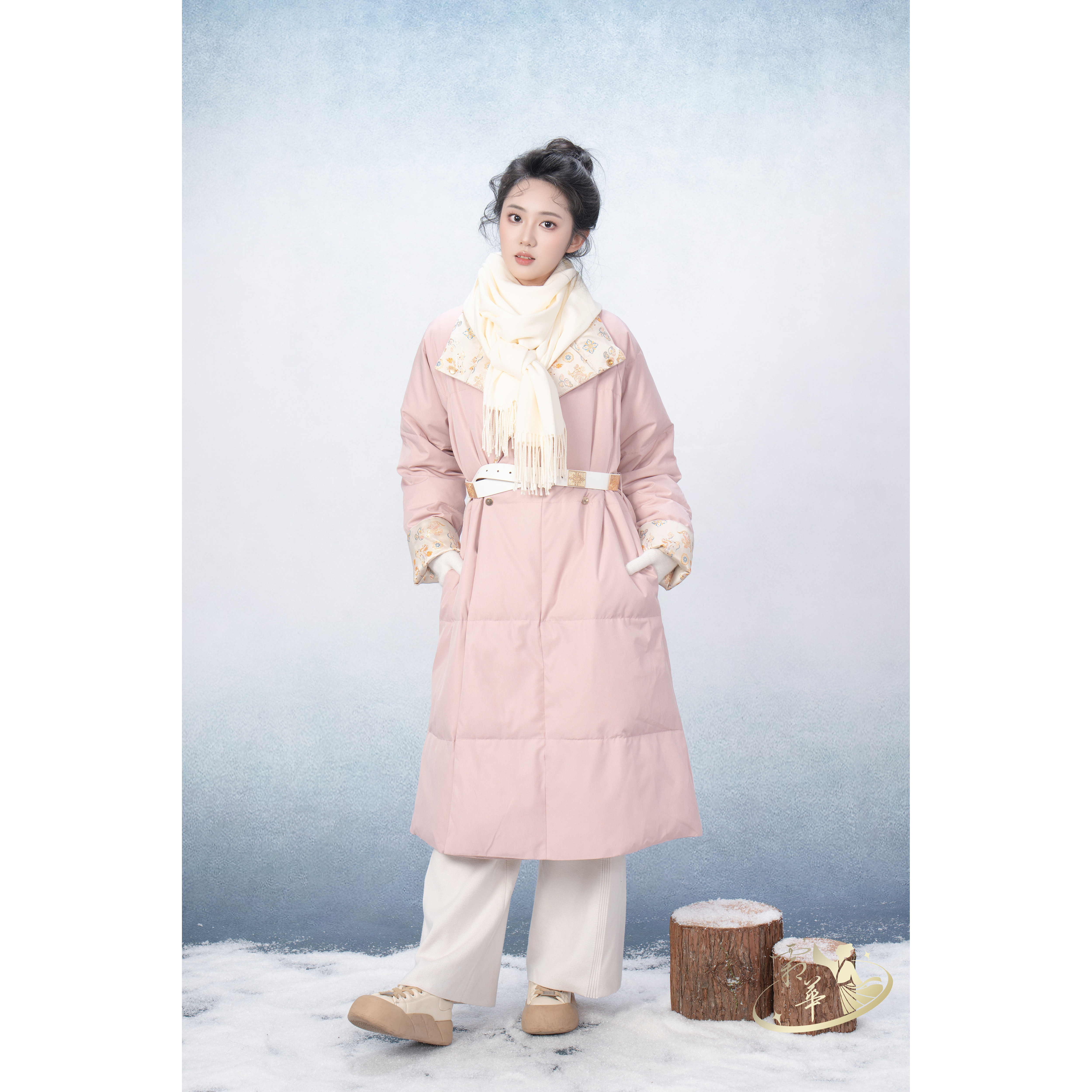 汉服羽绒服冬季保暖加厚中长款