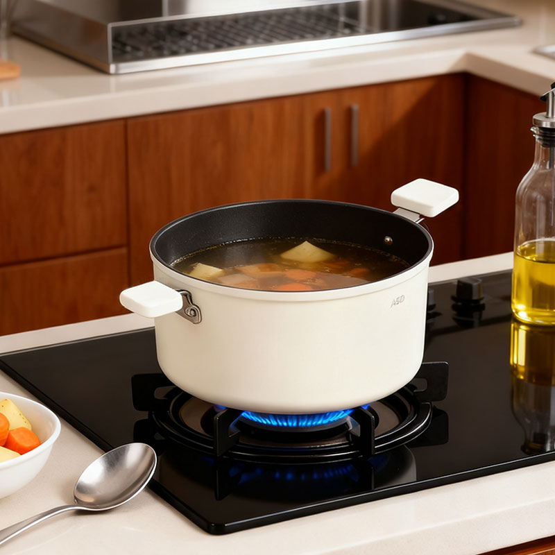 爱仕达汤锅钛陶不粘奶锅辅食锅