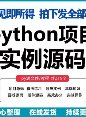 python项目实例源码算法游戏自动办公Excel处理实战可运行源代码