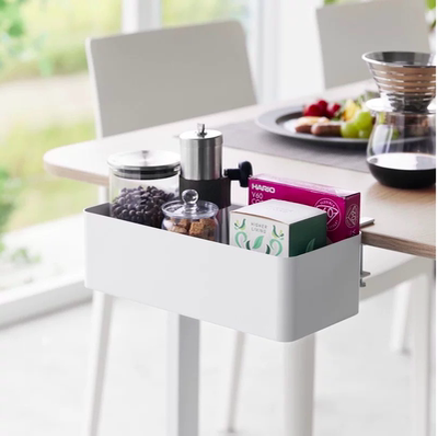 可调试悬挂式办公桌边收纳篮